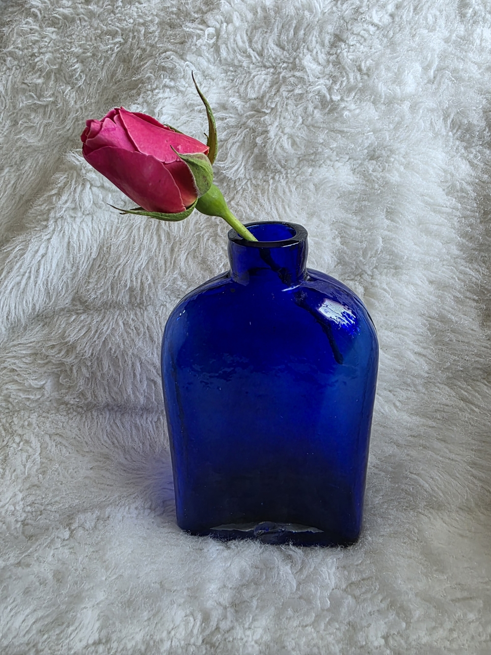 Cobalt Blue Glass Bud Vase - Unbranded
